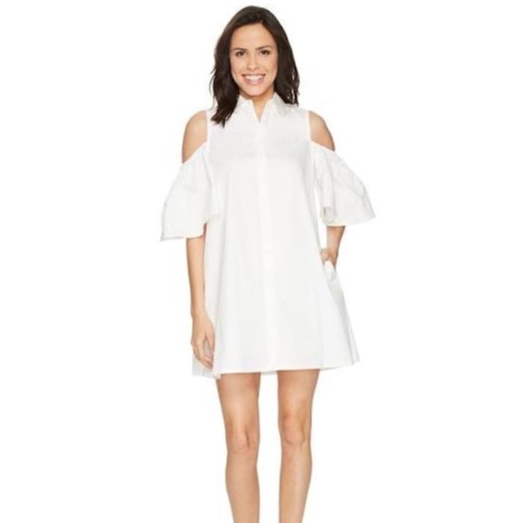 Catherine Malandrino Dresses & Skirts - NWT Catherine Malandrino White Cold Shoulder Dress